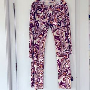 Groovy bell bottom 3 piece set NWT, soft velour touch, Festival wear, stretchy